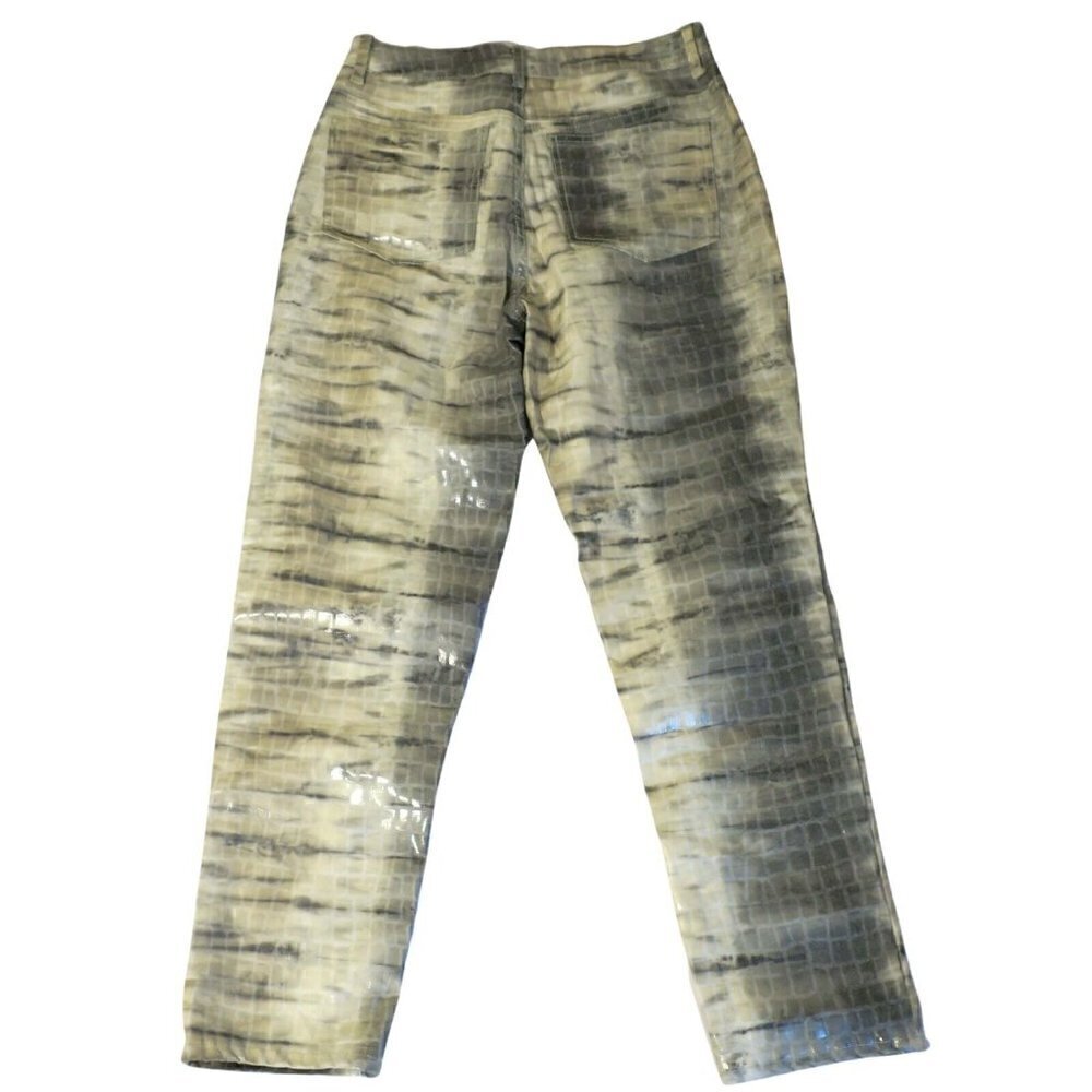 ASOS DESIGN Ritson Original Mom Jeans Croc Lizard Straight Leg Pants 28/32 sz 10 - Picture 7 of 10